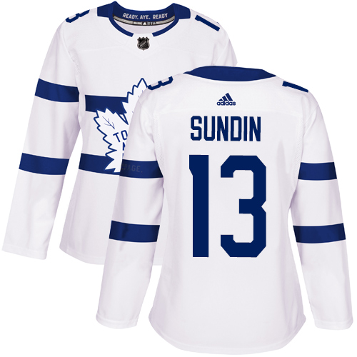 Adidas Maple Leafs #13 Mats Sundin White Authentic 2018 Stadium Series Women's Stitched NHL Jersey